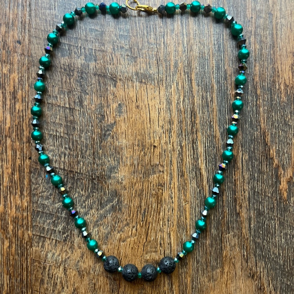 Lava bead essential oil necklace
